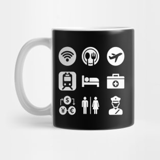 Travel Icon Speak White Mug